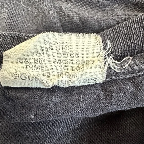 Guess Vintage 80's Games T Shirt OSFA Black Summer 88 Single Stitch One Size Tee